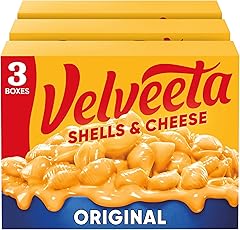 Velveeta Shells and Cheese Mac, 3 Boxes, for Easy Dinner or Dinner Sides, Original Flavor, Made with Real Cheese, 12 oz