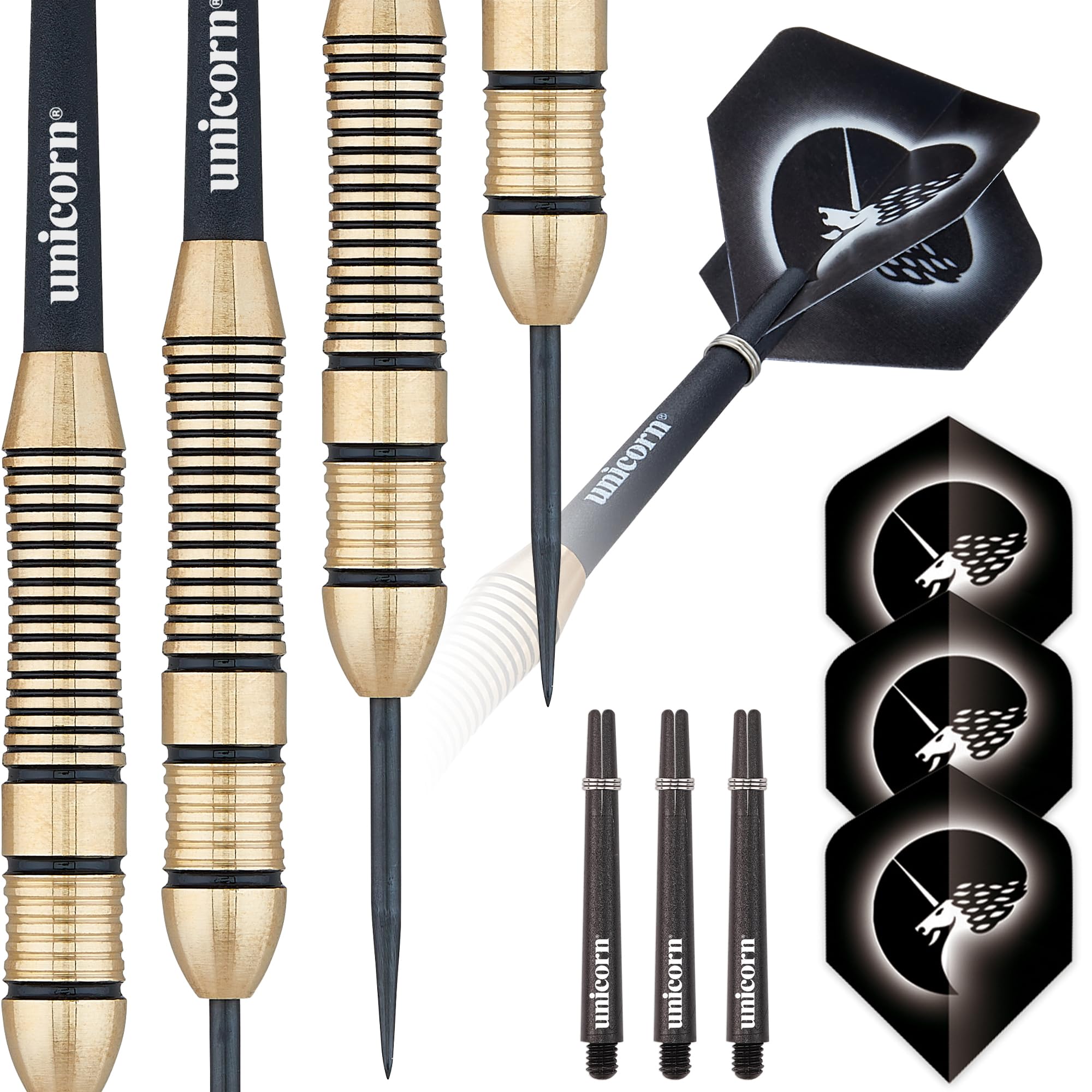 ‎Unicorn Steel Tip Darts Set | Core Plus Brass Barrels| 26 g