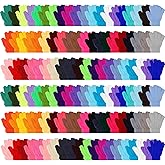 Handepo 200/500 Pairs Kids Gloves Bulk Child Winter Knitted Colorful Stretchy Full Finger Gloves for Christmas Homeless Gifts