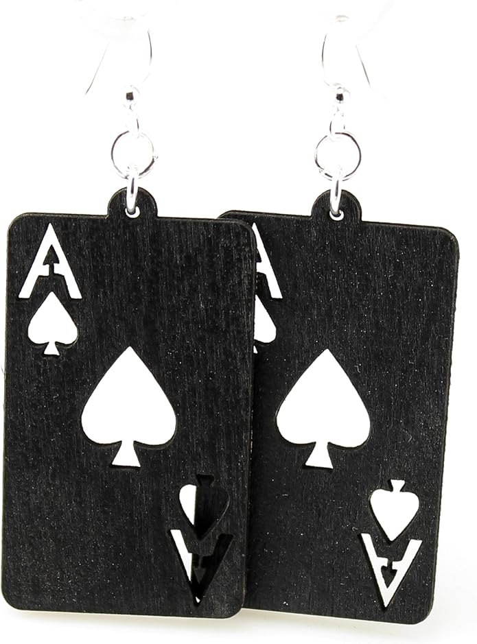 Ace of Spades Earrings Jewelry