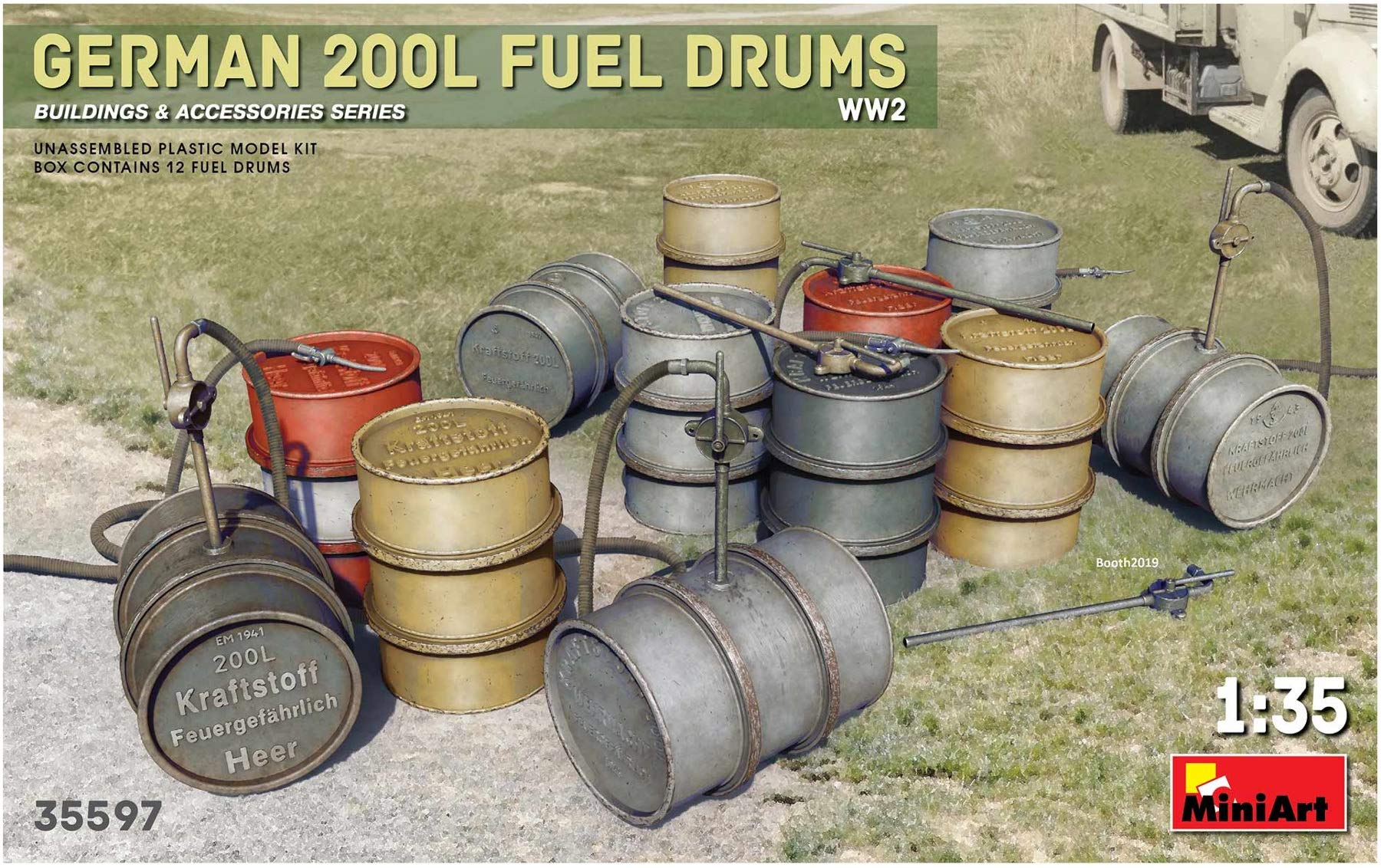 Miniart 1: 35 - German 200L Fuel Drums Set WWII
