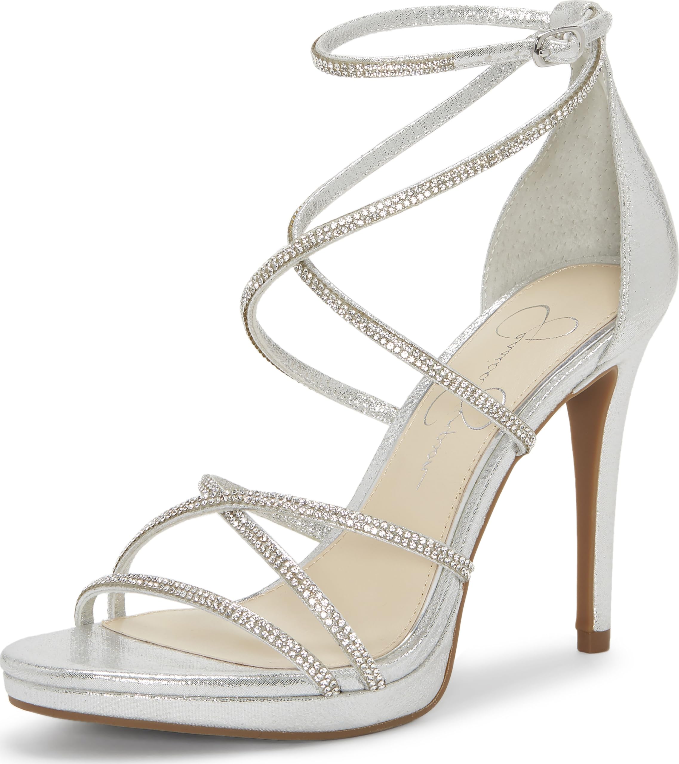 Jessica Simpson Jaeya Platinum Shimmer Sand Fabric 7.5 M