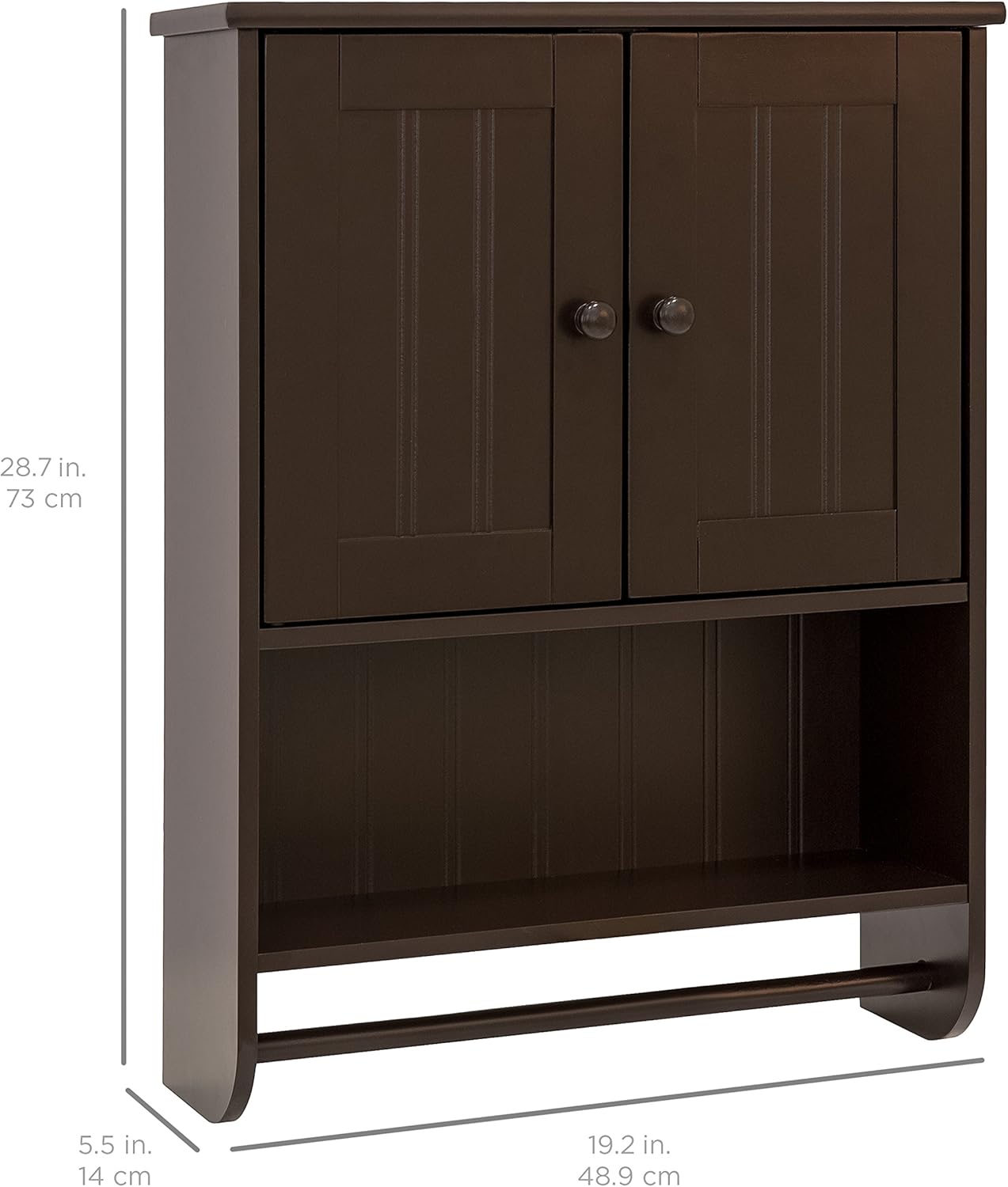 Best Choice Products Gabinete De Pared Para Bano Doble Puerta