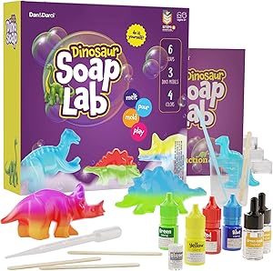 Dino Soap Making Kit for Kids - Dinosaur Science Kits for Kids All Ages - Indoor DIY Activity Craft Kits : Great Crafts Gift for Girls and Boys