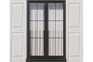 Ortus Collective Exterior Window Shutters - Weather-Resistant Polypropylene, Easy DIY Install - Raised Panel Shutters for Windows Outside, Vinyl, Brick, 14.5"W*51" H, White