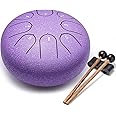 Lronbird Steel Tongue Drum Percussion, 6 Inch 8 Notes Musical Instruments, Music Gifts for Family Friends (Lavender)