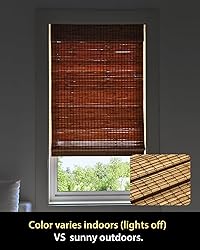 UNISHADES Cordless Bamboo Roman Shades for