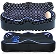 Thickened Gel Seat Cushion, Chair Seat Pads for Wheelchair, Gel Cushion Seat for Pressure Coccyx Sciatica Pain Relief, Egg Cushion for Car Office Chair, Cooling Cushion for Long Sitting[Black-2.75"]
