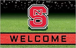 FANMATS 22119 Team Color Crumb Rubber North Carolina State University Door Mat, 1 Pack, One Size