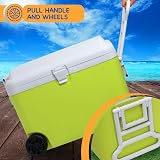 SUNMER 50L Plastic Cooler Box with Wheels Lime 2 Ice Packs 48-Hour Cooling view 6