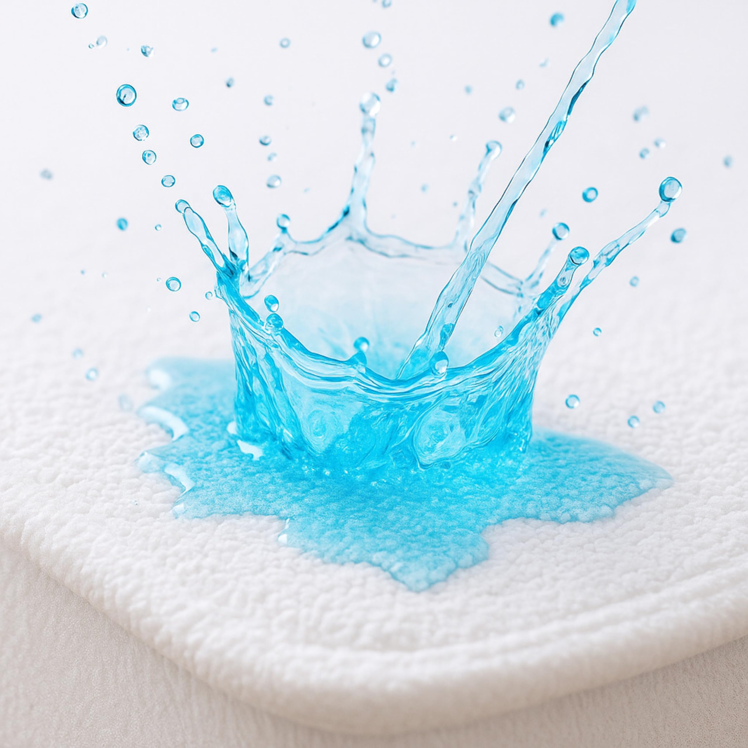 Dudu N Girlie Travel Cot Mattress Protector 95 x 65 cm - Noiseless Waterproof Pad Cover - Travel Cot Fitted Sheet Silent Topper for Baby Children Cot. White