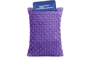okmaba Hysterectomy Recovery Pillow with Hot/Cold Pack Pocket - Abdominal Surgery Recovery Pillow for Women, C-Section & Tummy Tuck Must Haves, Post Op Support Cushion(Purple)
