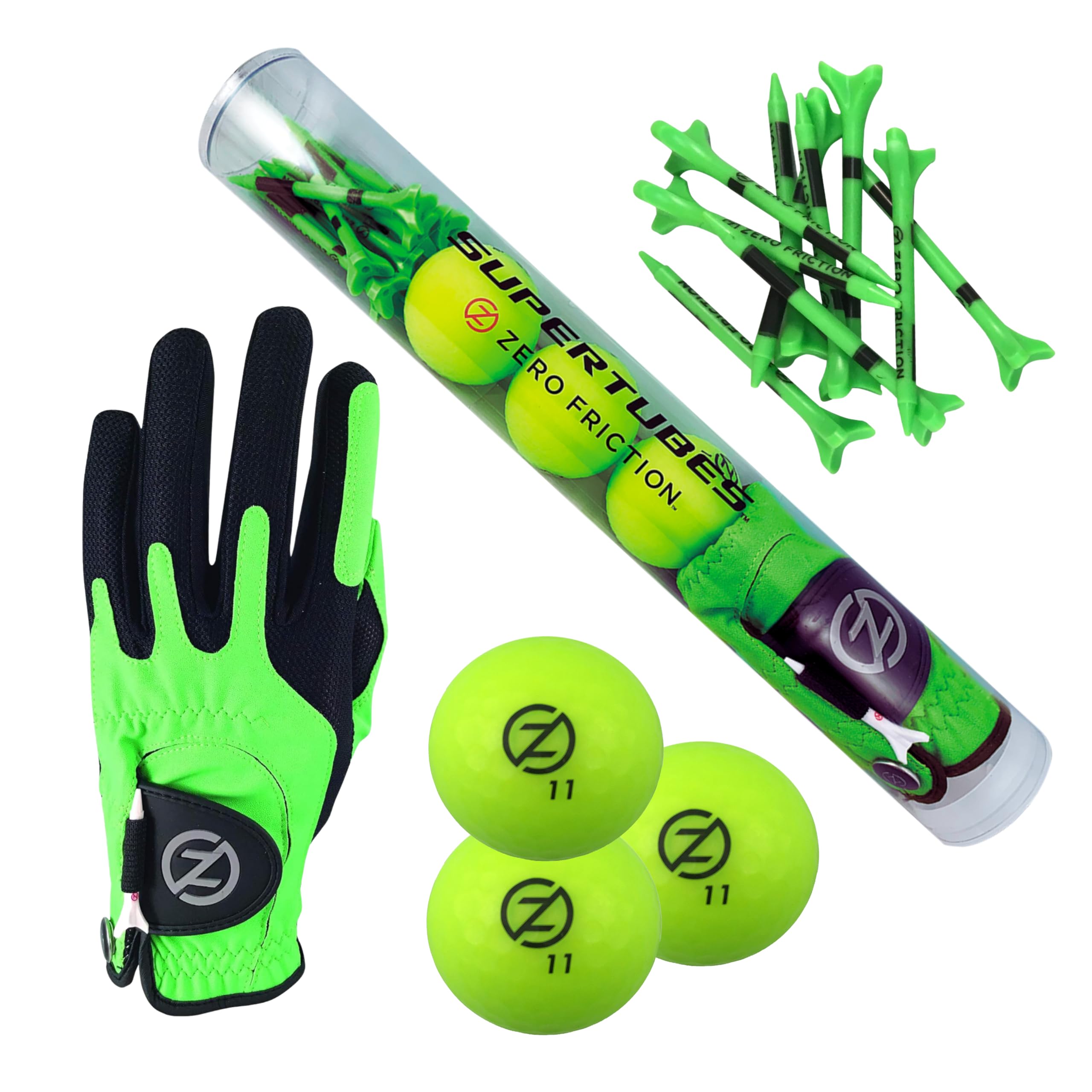 Zero Friction Men's SuperTube, Neon Lime, One Size