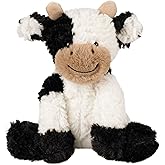 Hopearl Adorable Plush Cow Toy Floppy Dairy Cattle Soft Stuffed Animal Cute Birthday Gifts for Boys Girls Kids Toddlers, 9''