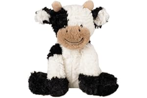 Hopearl Adorable Plush Cow Toy Floppy Dairy Cattle Soft Stuffed Animal Cute Birthday Gifts for Boys Girls Kids Toddlers, 9''
