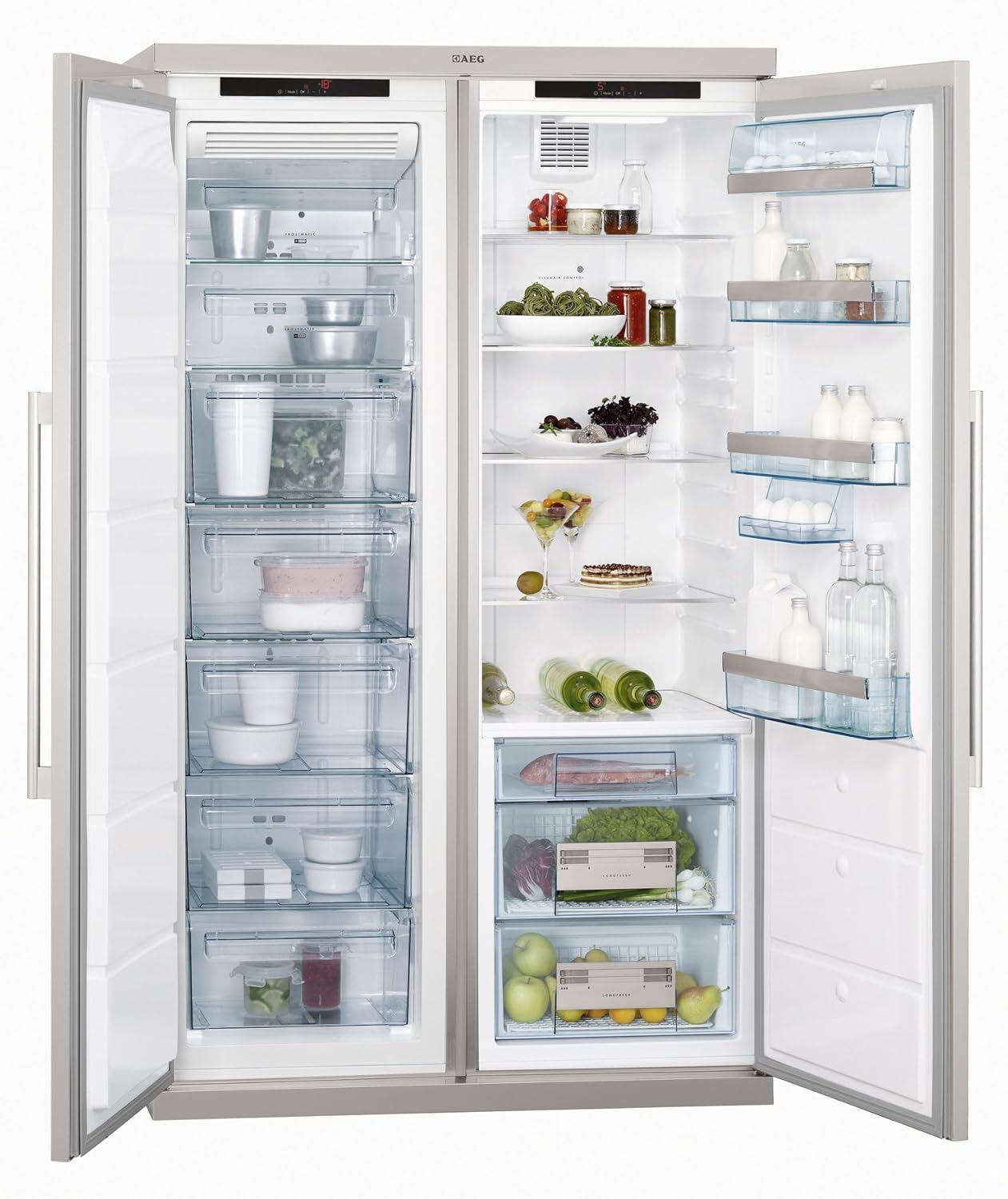 AEG S95200XZM0 Independiente 424L A+ Acero inoxidable nevera ...