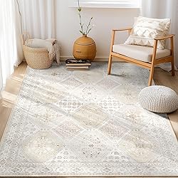 CAPALOCA 5x7 Area Rug Bohemian Rugs with Print
