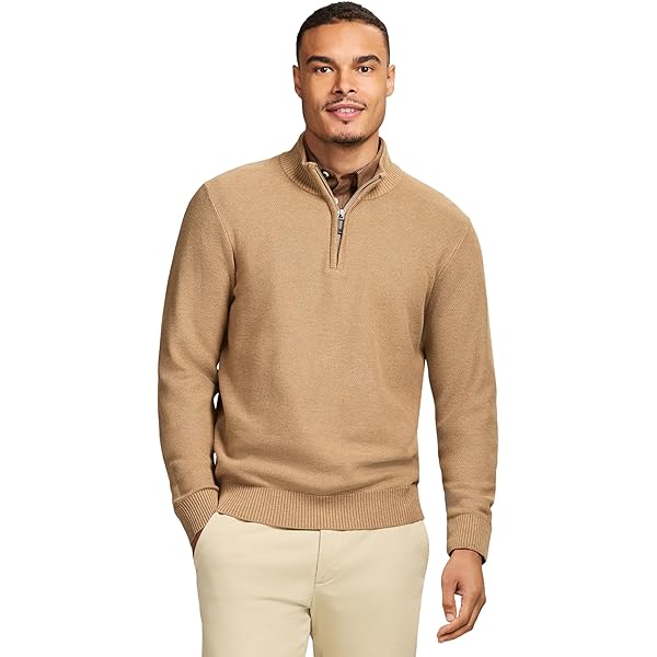 Lands' End Mens Fine Gauge Cashmere Quarter Zip Charcoal Heather