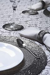 Penguin Home Handcrafted Glass Beaded Placemats Coasters Napkin Rings Set 18 view 4