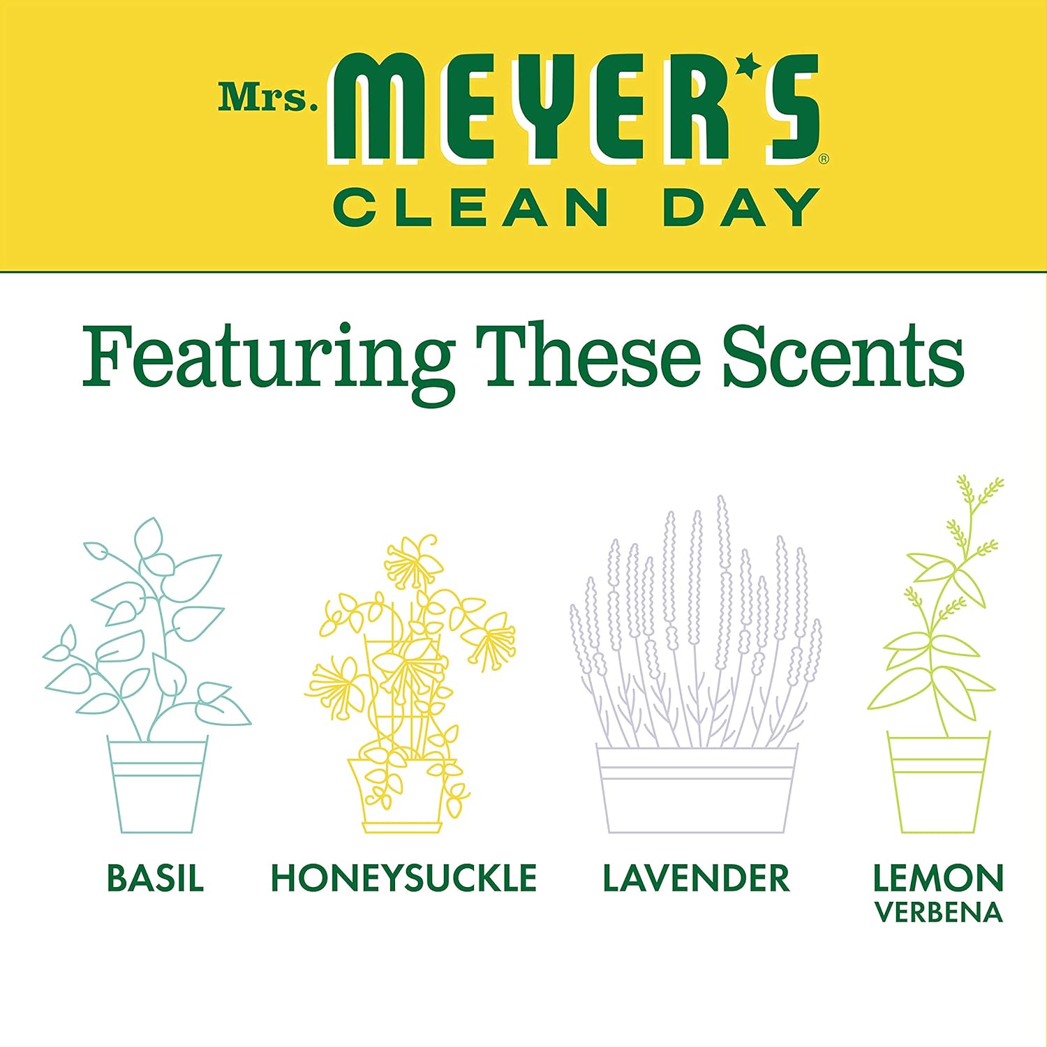 Mrs. Meyer's Clean Day Dishwashing Liquid Dish Soap, Cruelty Free Formula, Honeysuckle Scent, 16 oz - Pack of 3: Health & Personal Care