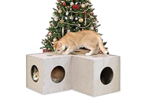 PETKARAY Cat Tunnel, Original Cat Hideaway Cave for Indoor Cats, Large Kitten Play Tubes and Tunnels, Soft Felt Cat Toy with Interactive Peek Hole