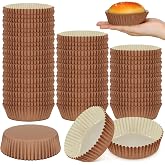 Uiifan 50 Pack Paper Baking Cups Muffin Liners Microwave Safe,Natural | Disposable Round Wrappers for Cupcakes Muffins Snacks, Oven Safe Grease Resistant, Perfect for Party Home Kitchen Baking