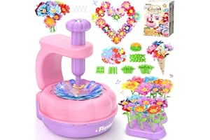 PERRYHOME DIY Fabric Flower Bouquets Toys,300+PCS Reusable Colorful Accessories Arts & Crafts for Kids Age 3+,Educational Toy
