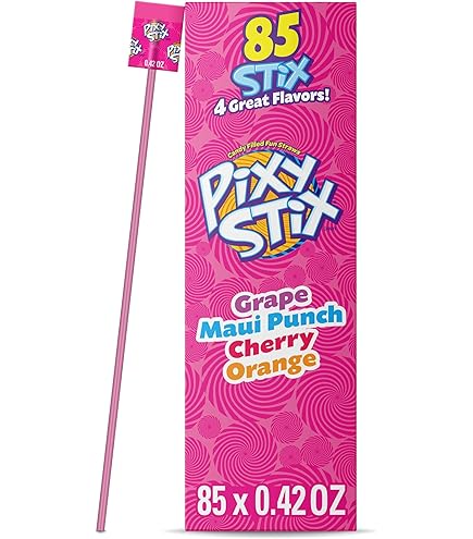 Amazon.com : 12 Giant Pixy Silly Stix - Cherry, Grape, Orange