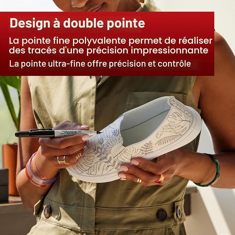 marqueurs permanents à pointe double | noirs | boîte de 12