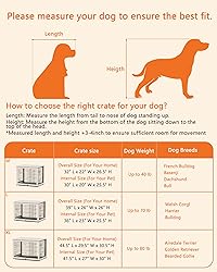 Piskyet Wooden Dog Crate Furniture with Divider