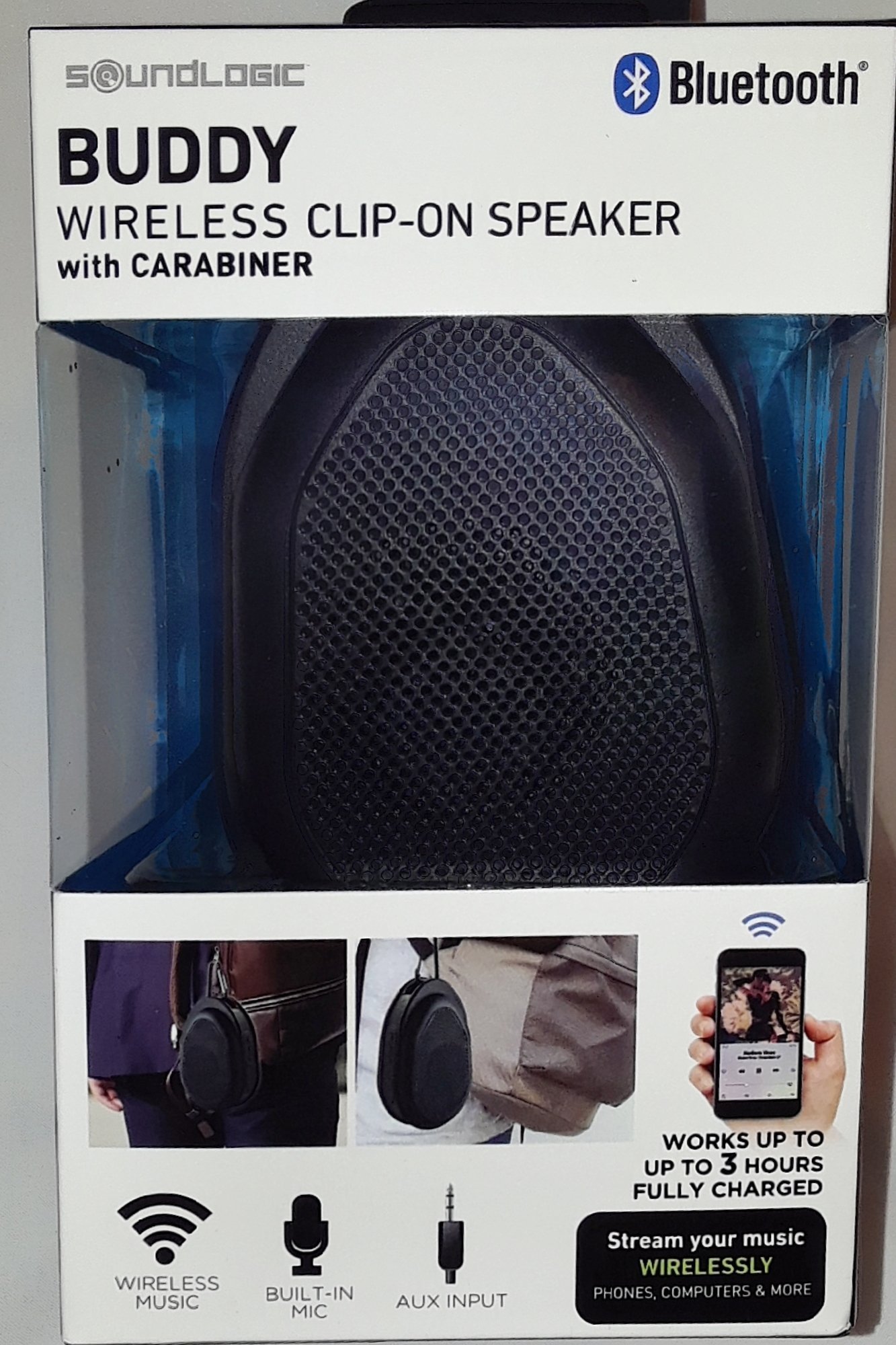 Bluetooth Buddy Wireless ClipOn Speaker with Carabiner eBay