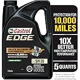 Castrol Edge 5W-20 Advanced Full Synthetic Motor Oil, 5 Quarts