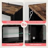 Bestier 140cm TV Stand for 65 Inch TVs with RGB LED Lights & USB Ports view 4