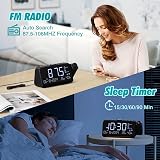 Mesqool Alarm Clock Radio with Projector and Dual Charging Ports view 4