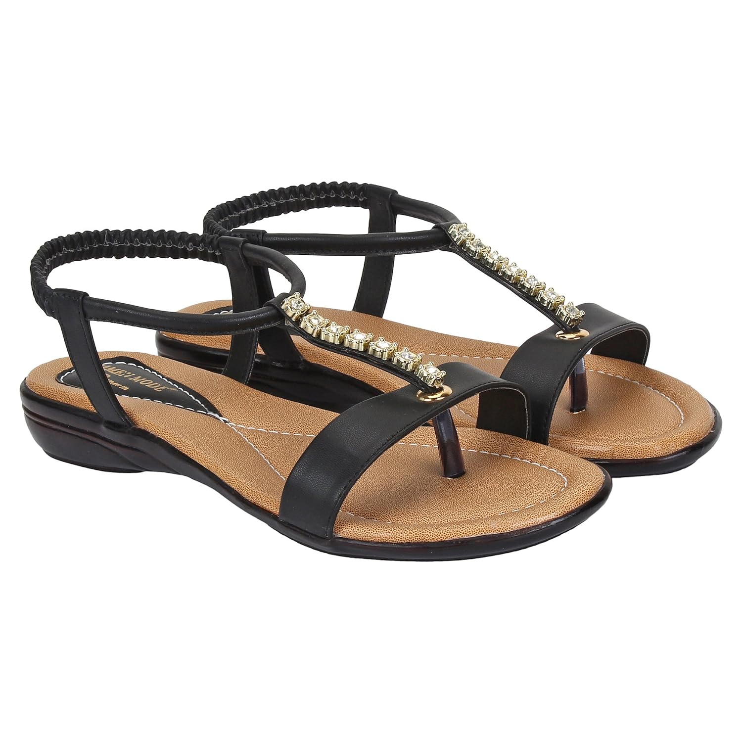 damen mode women diamond studded flat fashion sandals