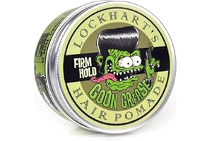 LOCKHART’S AUTHENTIC Lockhart’s Goon Grease – The Legendary Original Oil-Based Pomade for Men – Barber-Grade Hold, Brilliant Shine – Handcrafted, Moisture-Locking Formula with Avocado Oil and Lanolin – (3.4 oz)
