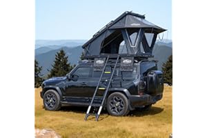 Joyinrute Aluminum Rooftop Tent for 4 Season Camping,Pop Up Hard Shell Roof Top Tent Hardshell for Jeep Truck SUV Car,2-3 Per