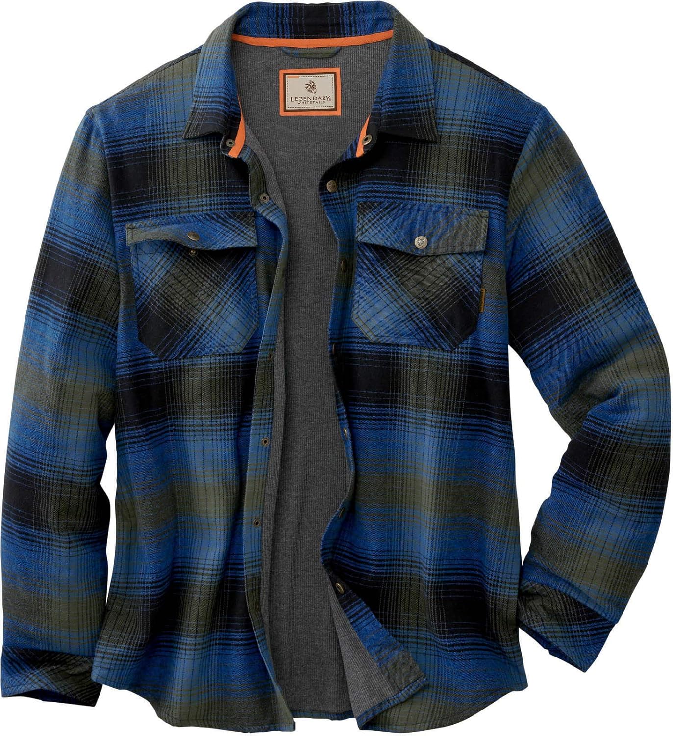 Legendary Whitetails Men's Archer Thermal Lined Flannel Shirt Jacket: Clothing