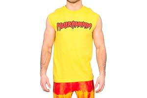 Hulk Hogan "Hulkamania" Sleeveless T-shirt Yellow