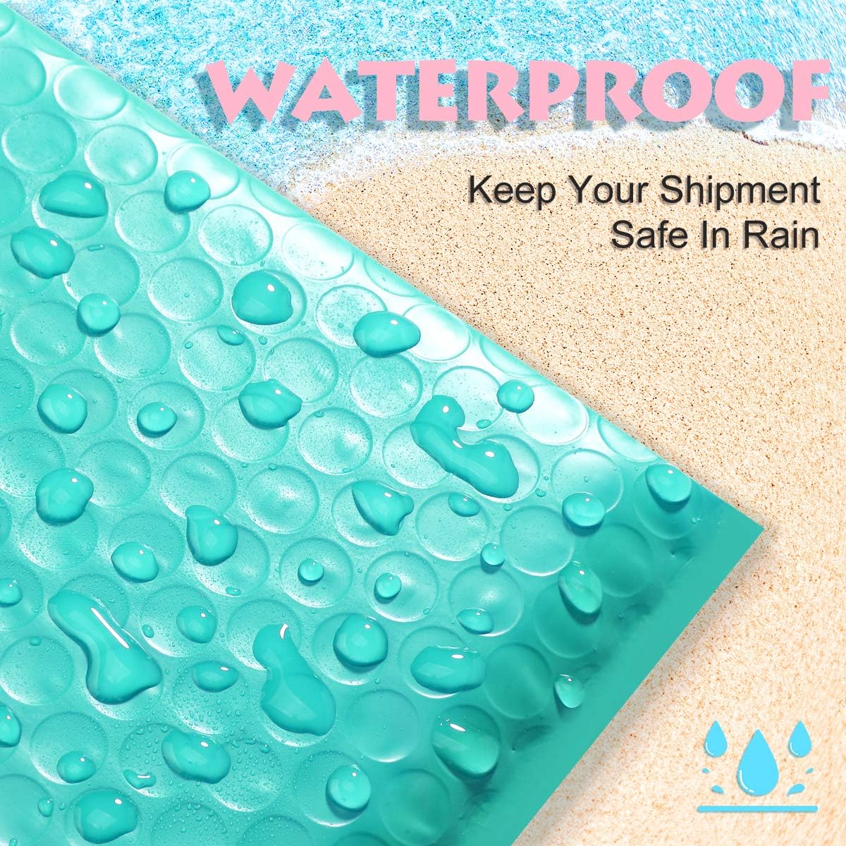 UCGOU 8.5x12 Inch Teal Bubble Mailers Padded Envelopes Self Seal Mailing Envelopes Pack of 25 : Office Products