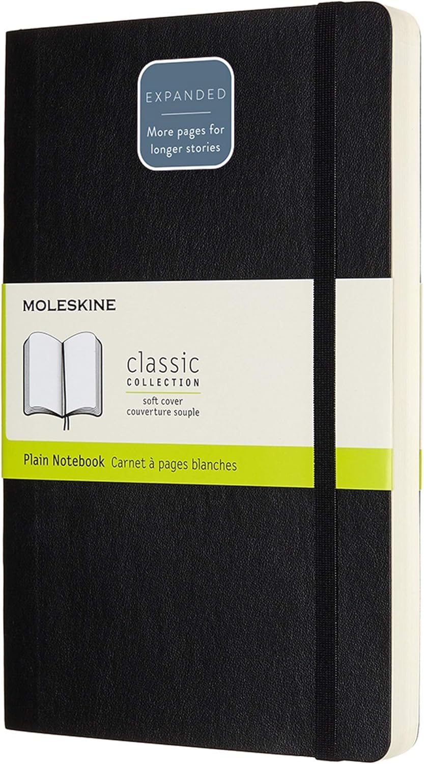 Moleskine Classic Expanded Plain Paper Notebook Soft Cover and
