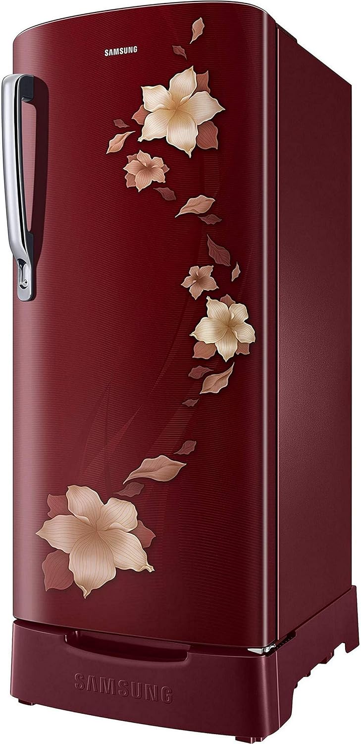 Samsung 192 L 2 Star ( 2019 ) Direct Cool Single Door Refrigerator( RR19N1822R2/HL / RR19R2822R2/NL, Star ( 2019 ) Flower Red, Base Stand with Drawer): Amazon.in: Home & Kitchen