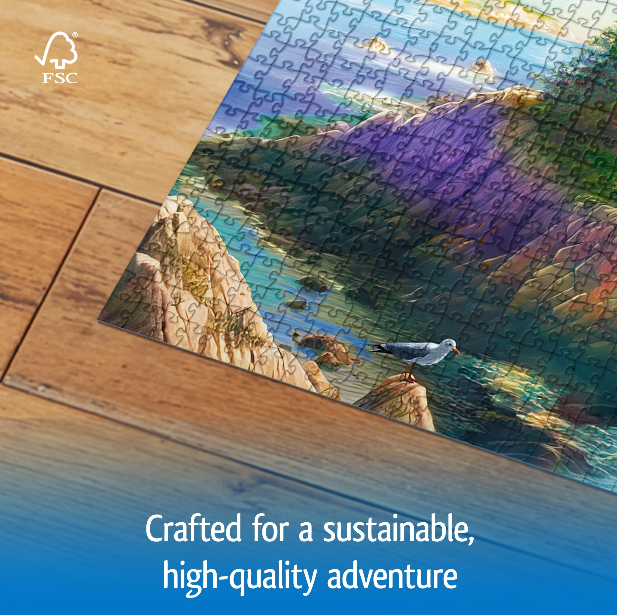 Wonder Forge Goat Hill Lighthouse 1000 Piece Jigsaw Puzzle for Adults | Unique, Perfectly-Fitting Pieces | Fun, Vibrant Imagery | Amazon Exclusive