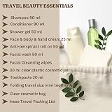 Inese Women's Travel Toiletries Set TSA Approved Mini Kit Carry-On Hospital view 2