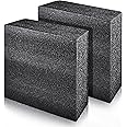 Akamino 2 PCS Polyethylene Foam Block 12 x 10 x 3.5 In Black Packing Sheet,Thick Foam Padding Cuttable Foam Inserts for Crafts,Cases and Boxes Packing,Black
