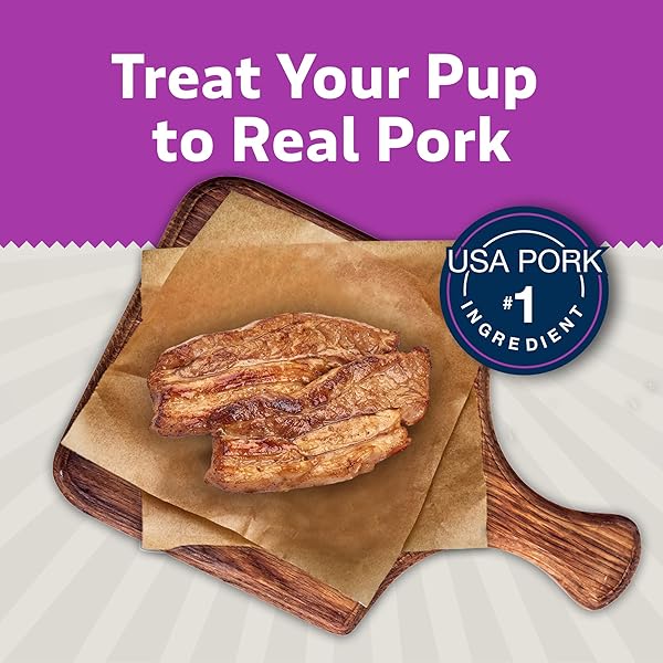 BLUE BUFFALO SIZZLERS BACON-STYLE DOG TREATS WITH REAL USA PORK, ORIGINAL FLAVOR, 28-OZ BAG