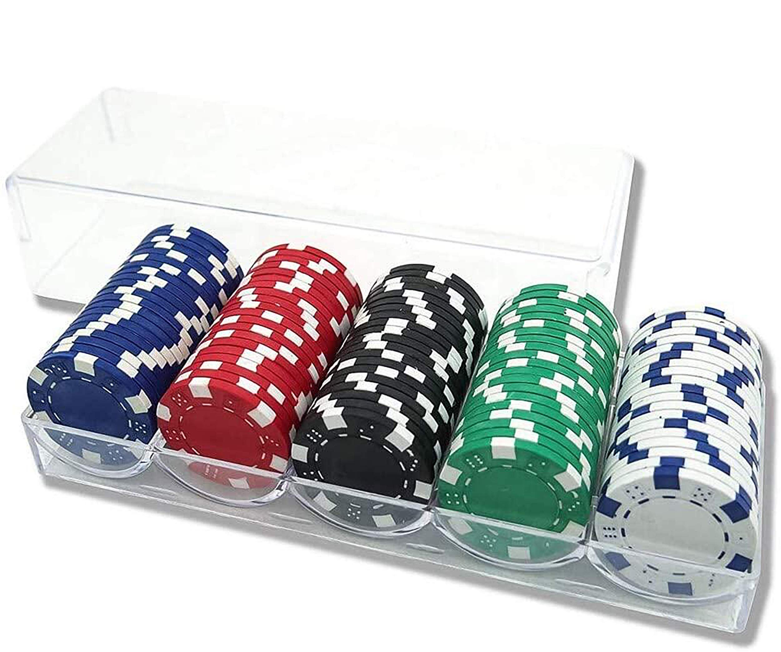 INHEMI 100 Piece Texas Holdem Poker Set Casino Size Poker Chips