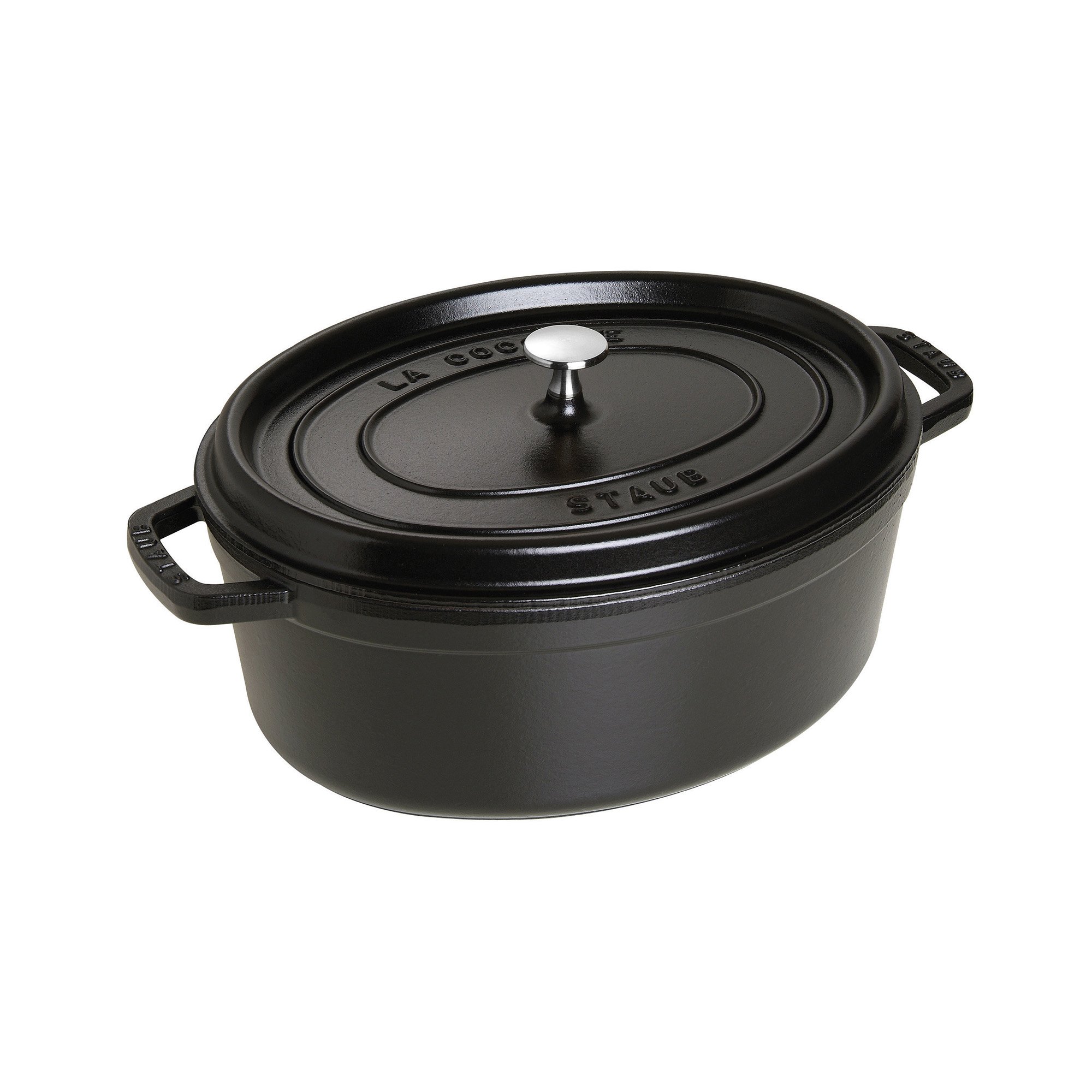 STAUB 7-Quart Oval Casserole Black by STAUB