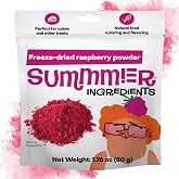 SUMMMER Freeze Dried Raspberry Powder for Baking, Smoothies - 1.76 Oz | Sugar Free, 100% Natural Raspberry, for Smoothies, for Food Coloring, Sustainably Grown, Gluten-Free, Vegan, Baking Powder
