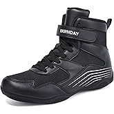 BKWHDAY Kids Wrestling Shoes Youth Boys Girls Boxing Shoes Lightweight Breathable Non Slip for Fitness Powerlifting